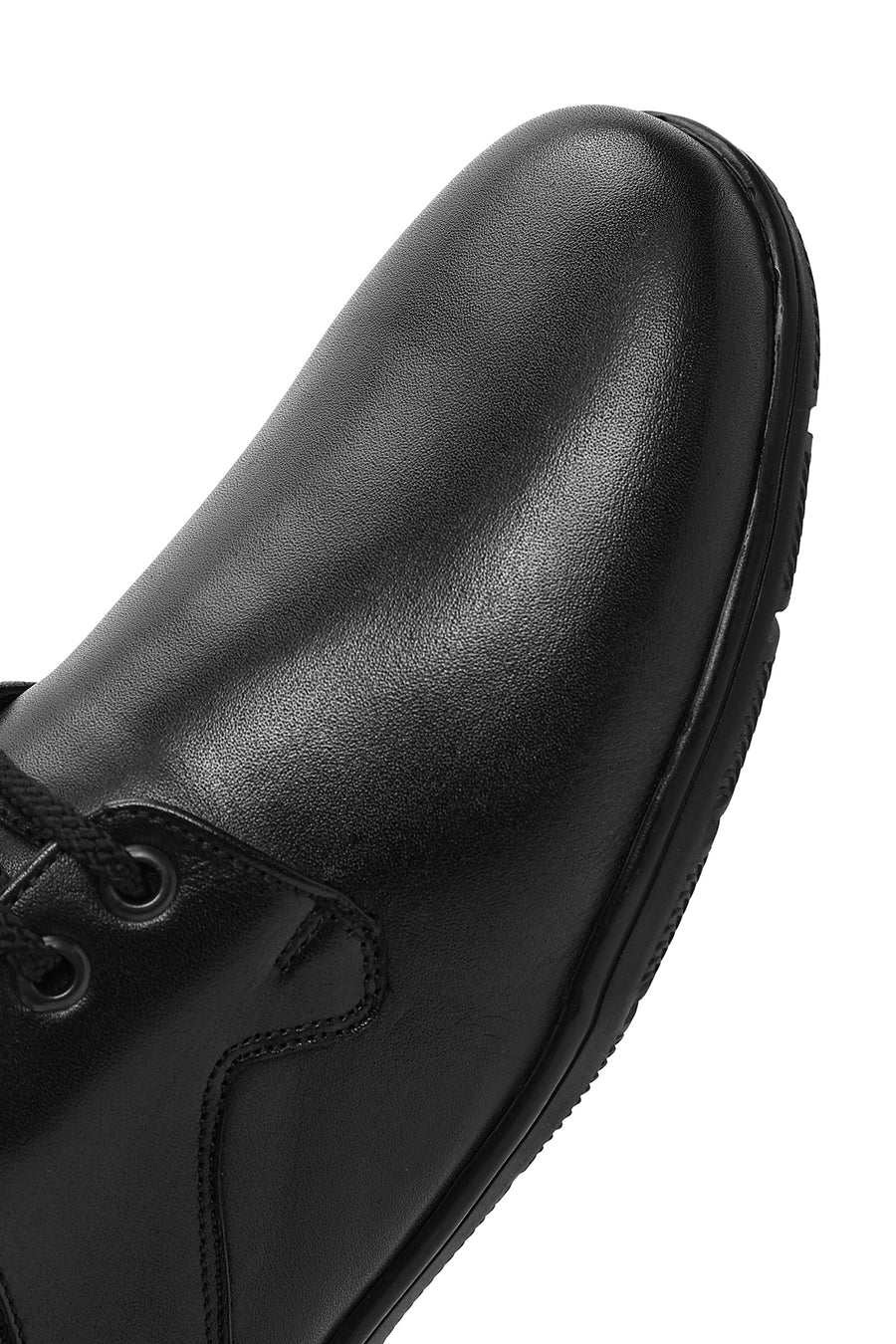 Men's Black Lace-up Leather Comfort Shoes
