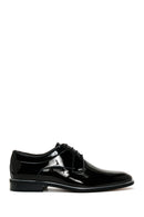 Men's Black Laced Patent Leather Classic Shoes | Derimod