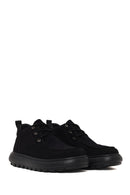 Derimod Zero Male Black Lace-Up Thick-Soled Fabric Casual Shoes | Derimod