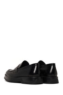 Male Black Thick-Soled Leather Casual Loafer | Derimod