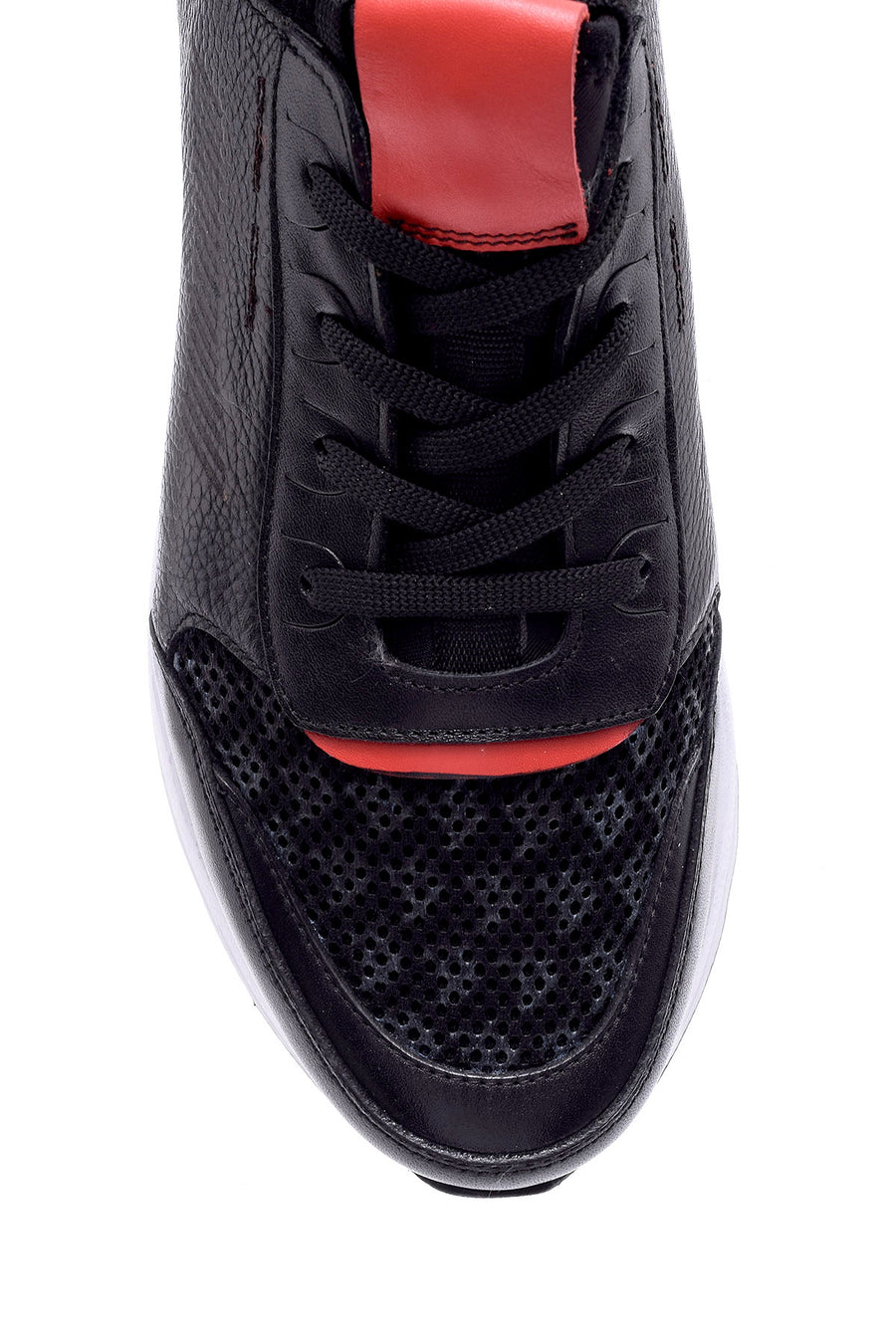 Men's High-Sole Leather Sneaker