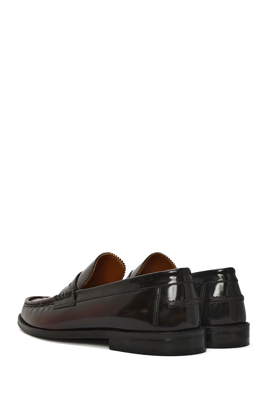 Erkek Bordo Deri Klasik Loafer