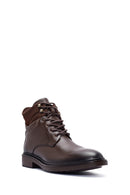 Men's Brown Zippered Leather Casual Boots | Derimod