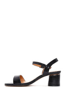 Women's Black Ankle Strap Heeled Sandals | Derimod