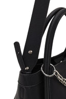 Woman Black Long-Strap Charm Shoulder Bag | Derimod