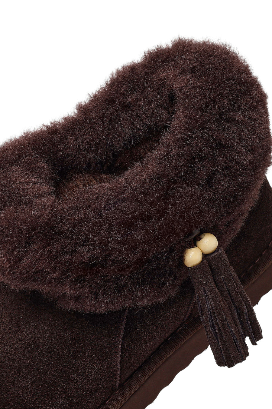 Woman Brown Embellished Suede Teddy Boots