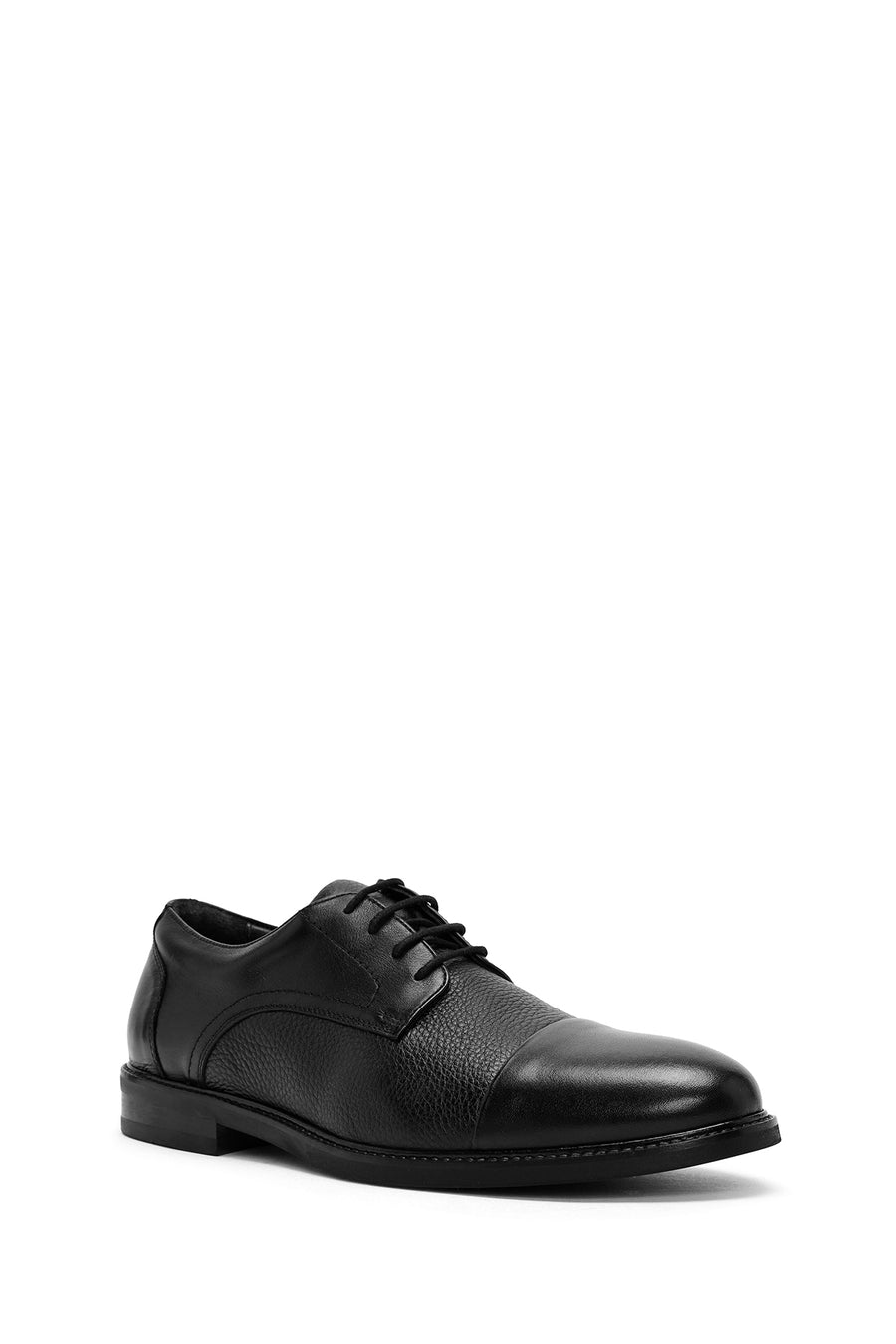 Men's Black Laced Leather Classic Shoes