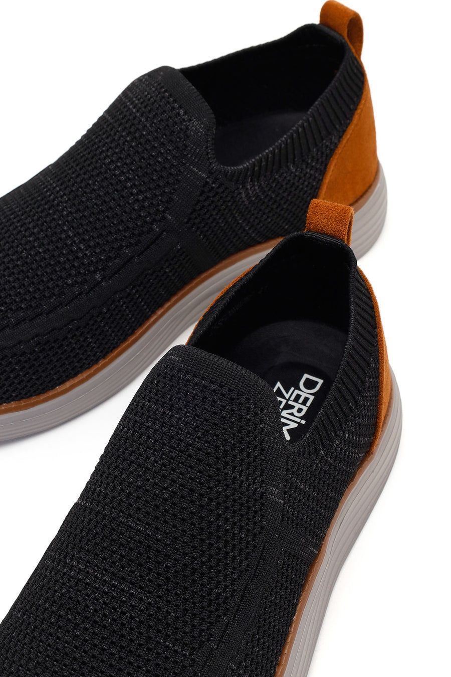 Derimod Zero Men's Black Thick Soled Fabric Sneaker