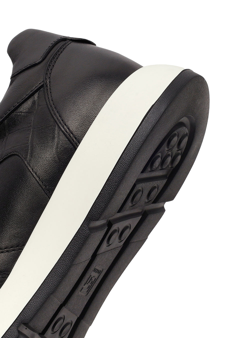 Male Black Lace-Up Leather Sneaker