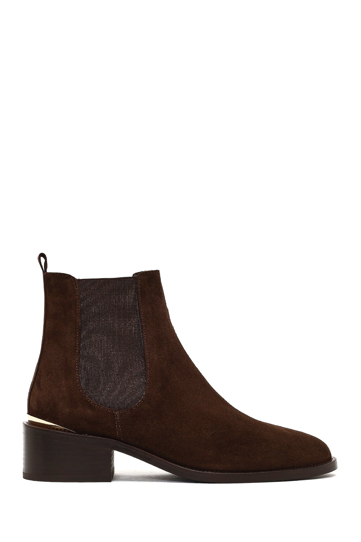 Woman Brown Suede Chelsea Boots WF170014DS | Derimod