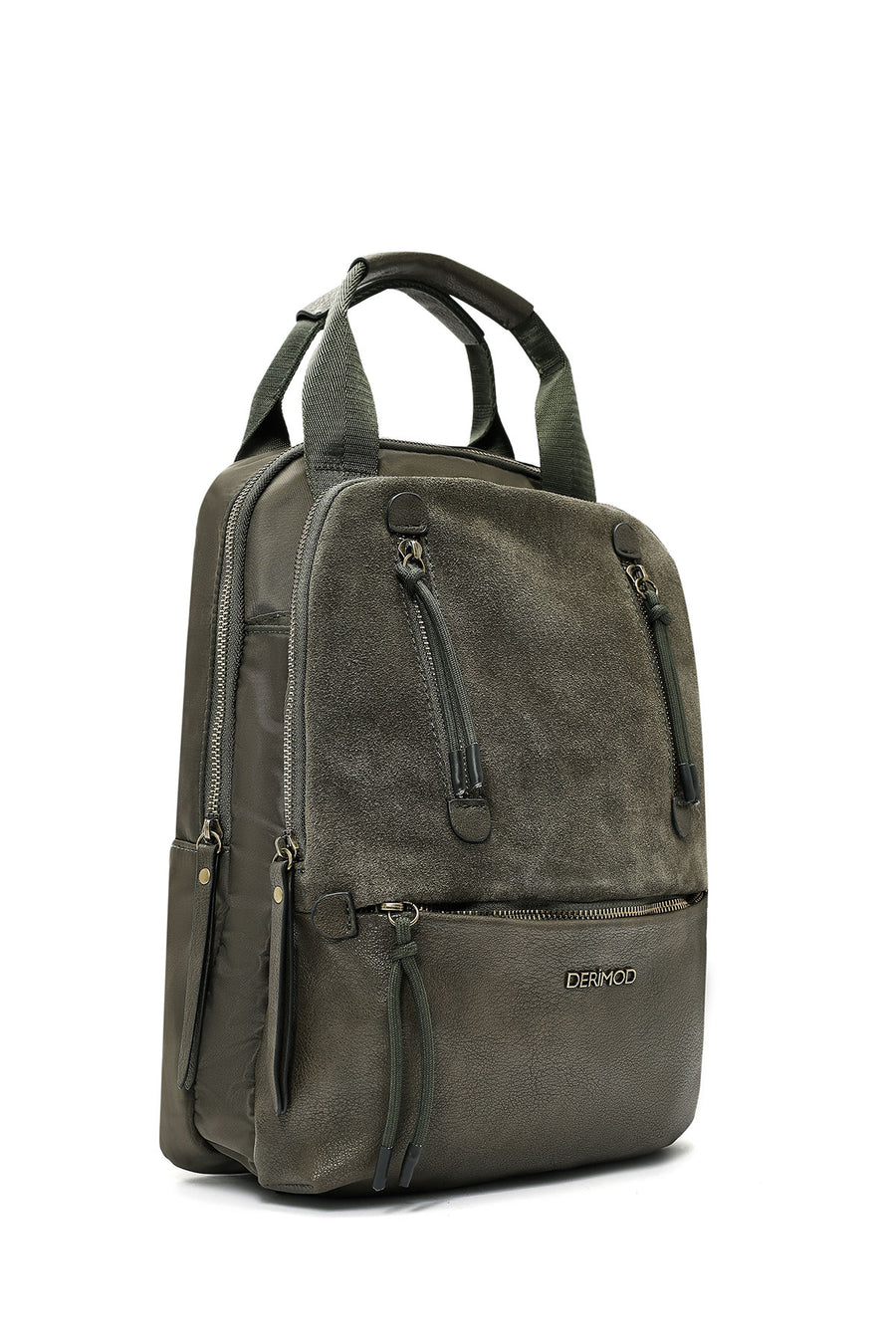 Women's Khaki Suede Backpack