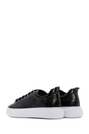 Men's Black Leather Thick Soled Sneaker | Derimod