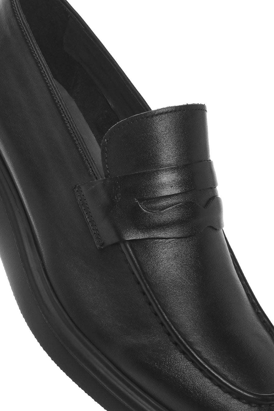 Erkek Siyah Deri Casual Loafer
