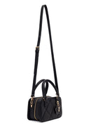 Woman Black Long-Strap Quilted Charmed Mini Shoulder Bag | Derimod