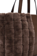 Women's Brown Long Strap Plush Handbag | Derimod