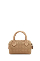 Women's Brown Long Strap Printed Mini Crossbody Bag | Derimod
