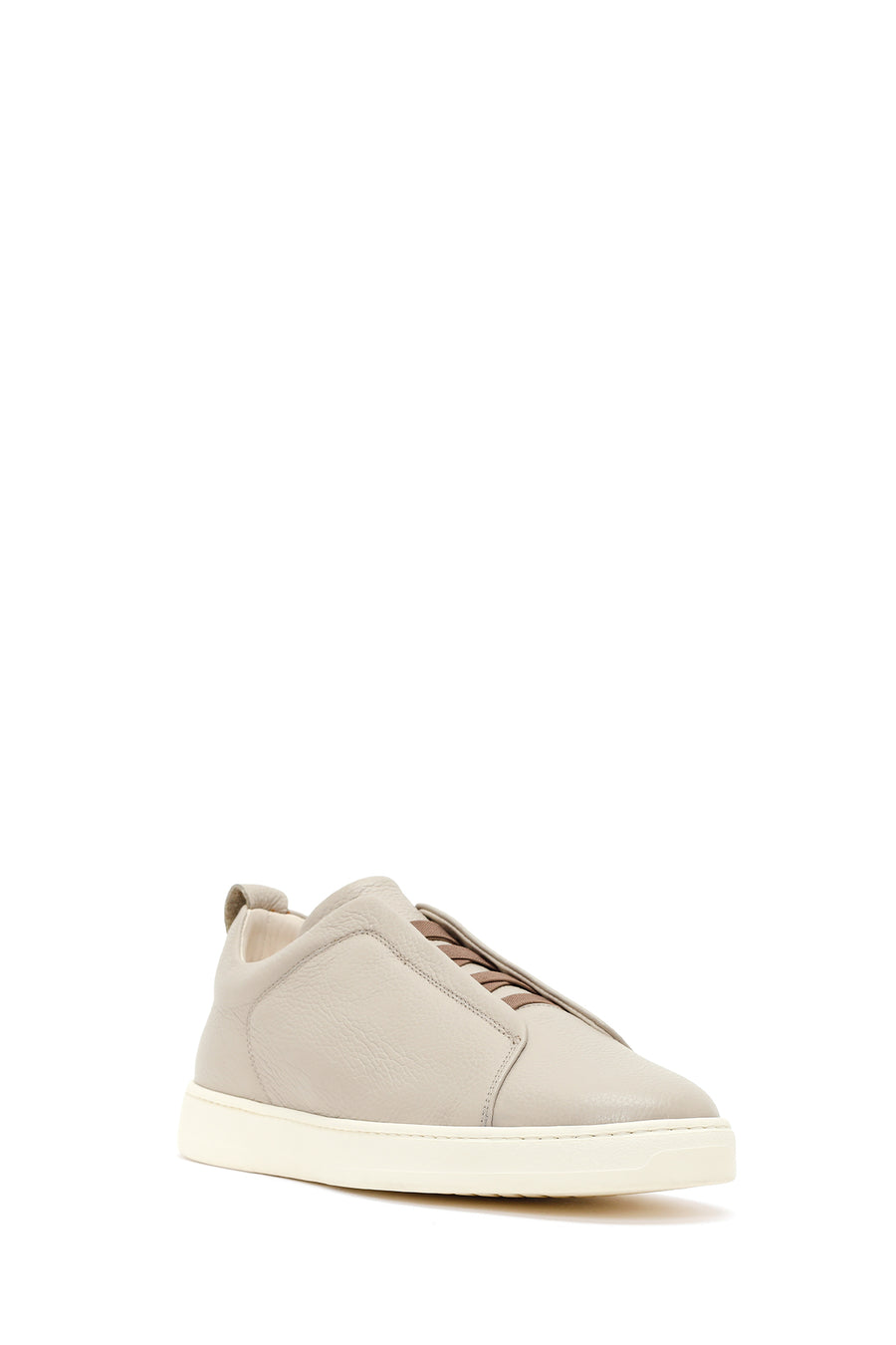 Men's Light Grey Leather Sneakers