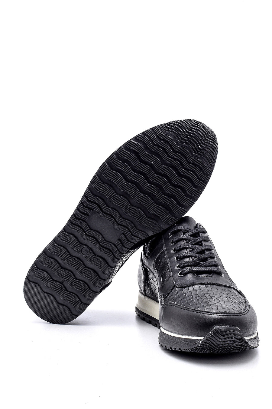Men's Crocodile Detailed Leather Sneaker