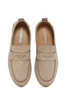 Men's Beige Nubuck Leather Casual Loafer | Derimod