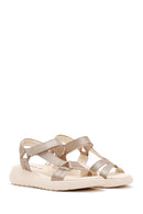 Women's Gold Flat Comfort Sandals | Derimod