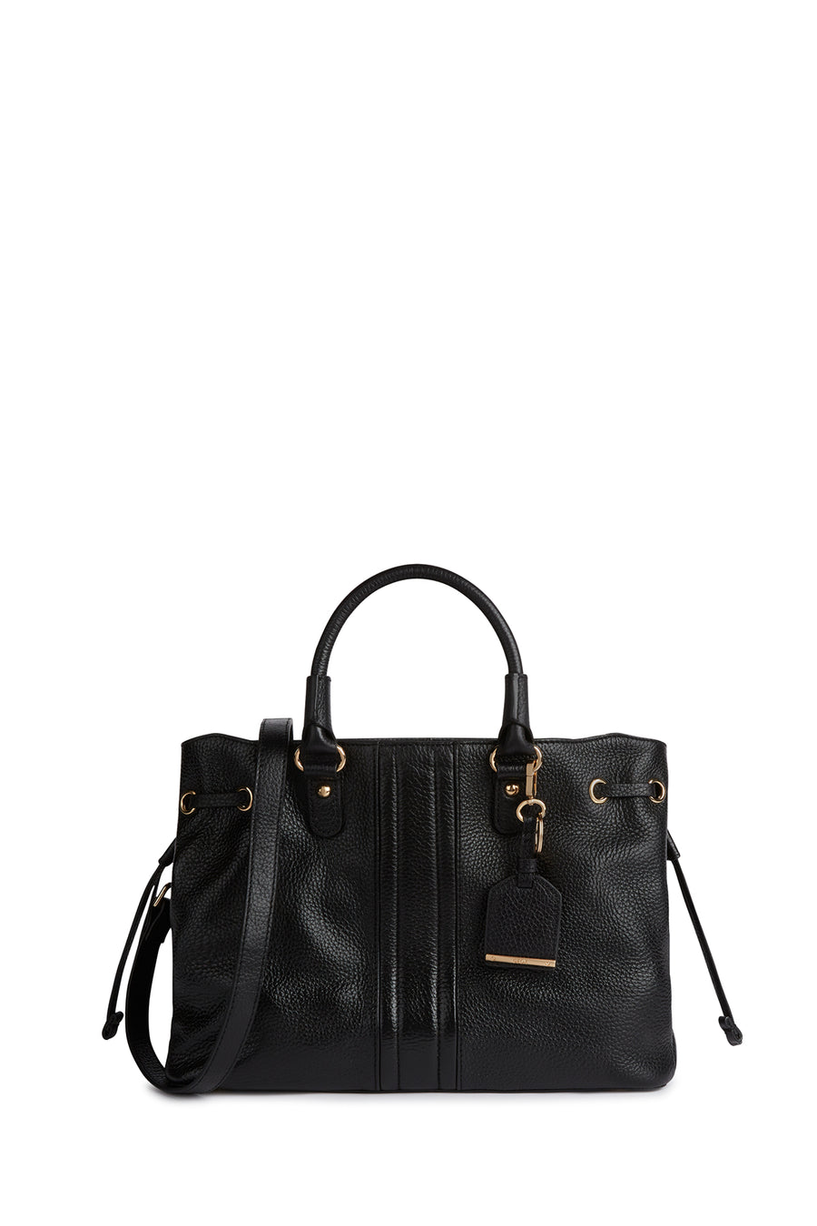 Geox Women's Black Marsila Long Strap Leather Handbag