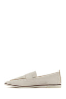 Women's Cream Masculine Loafer | Derimod