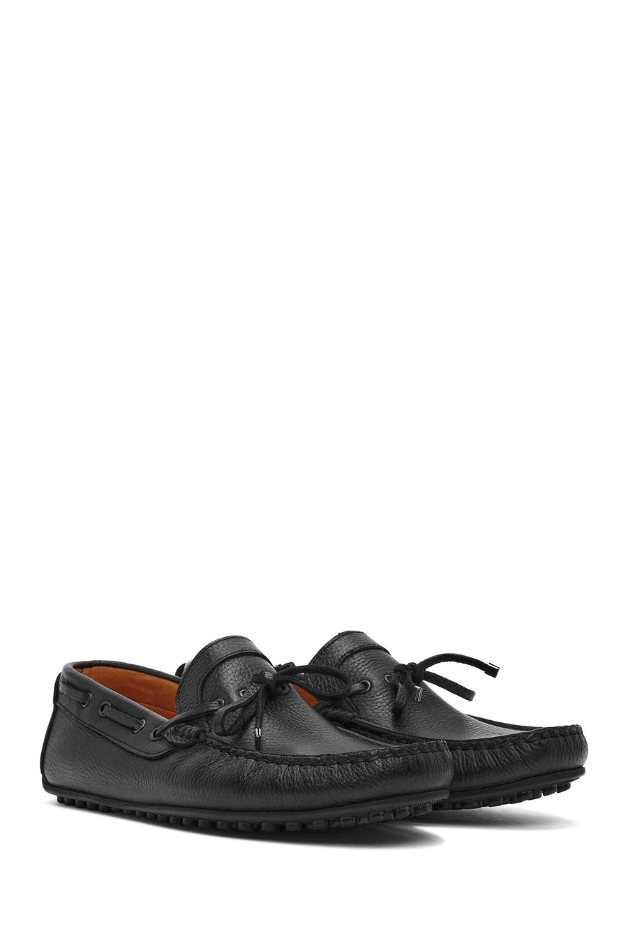 Men's Black Leather Casual Loafer
