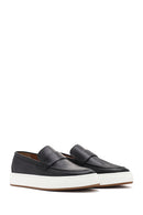 Men's Black Leather Loafer | Derimod