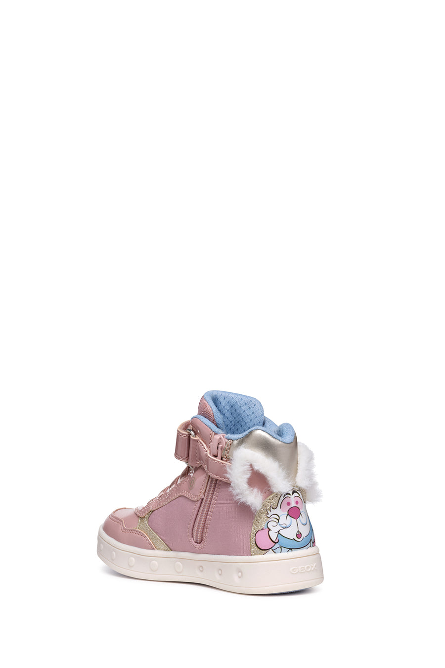 Geox Kız Çocuk Pembe Skylin Bantlı Desenli Bilekli Sneaker