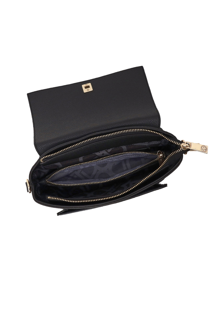 Woman Black Long-Strap Classic Crossbody Bag