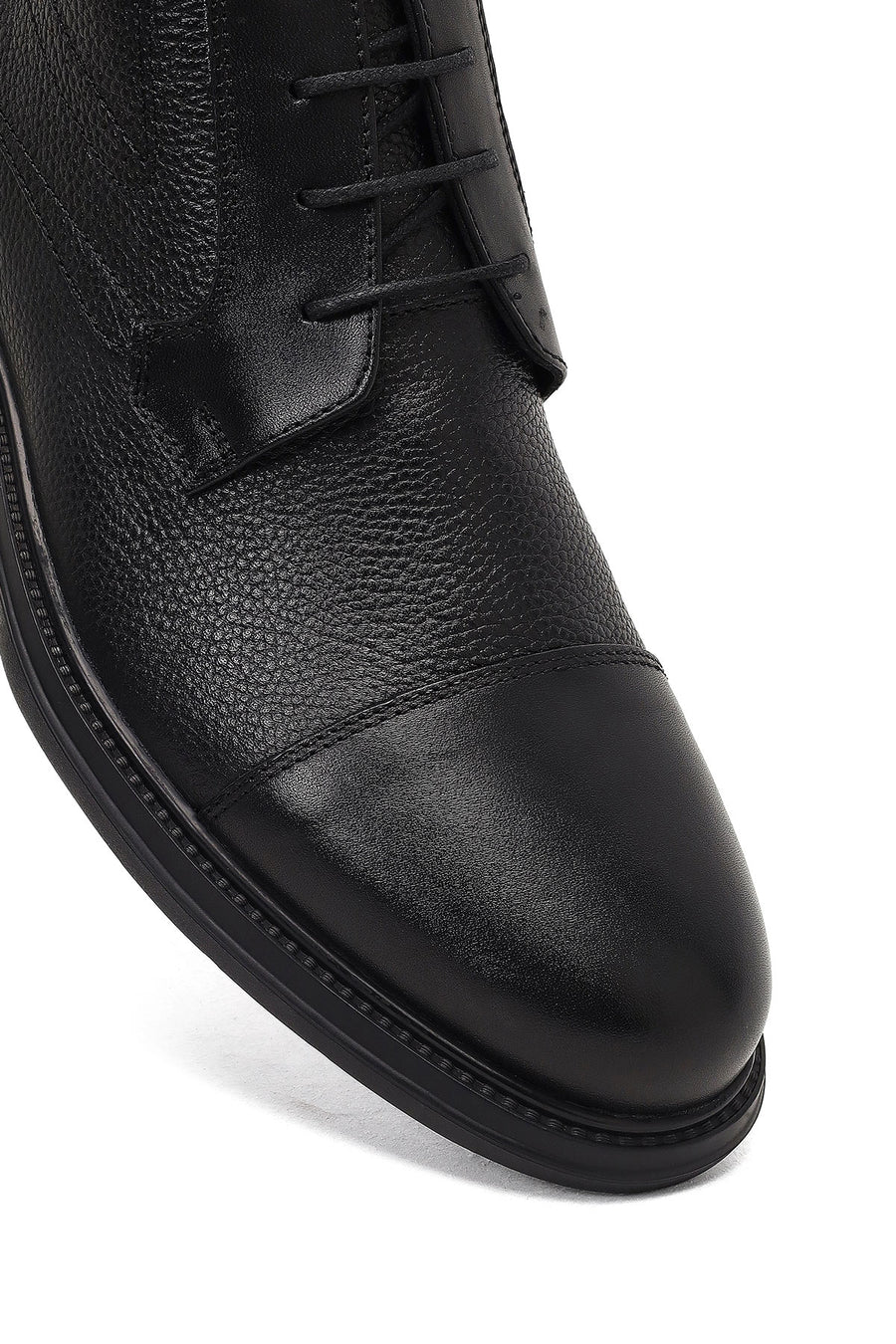 Male Black Zip Closure Leather Boots