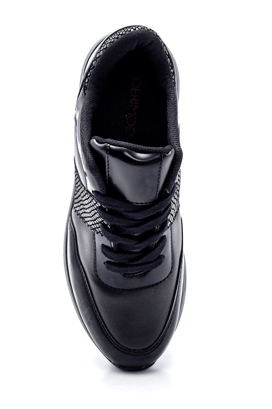 Women's Leather Crocodile Detailed Sneaker