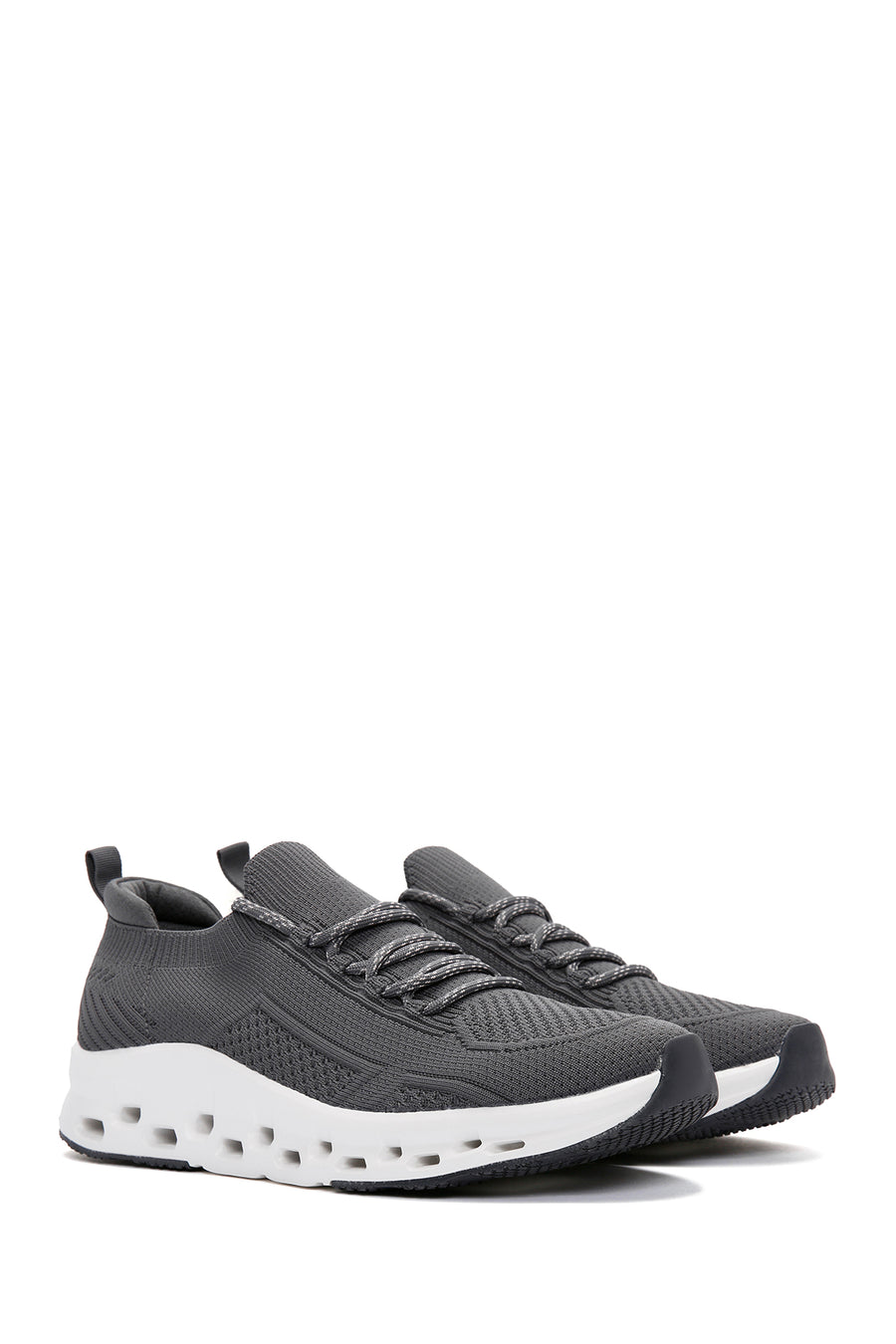 Derimod Zero Men's Gray Lace-Up Thick Soled Sneaker