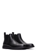 Men's Black Leather Casual Chelsea Boots | Derimod