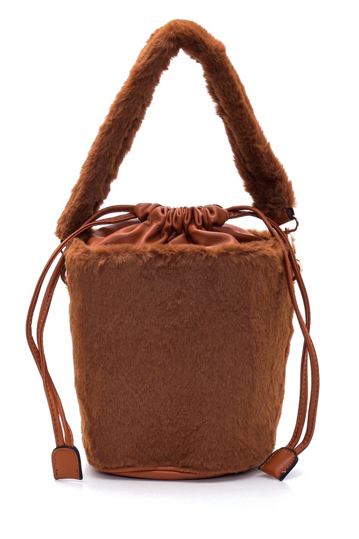 Women's Plush Drawstring Shoulder Bag 21WBD2631PH | Derimod