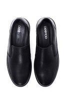 Erkek Siyah Deri Delikli Spor Loafer | Derimod