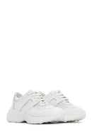 Women's White Leather Sneaker | Derimod