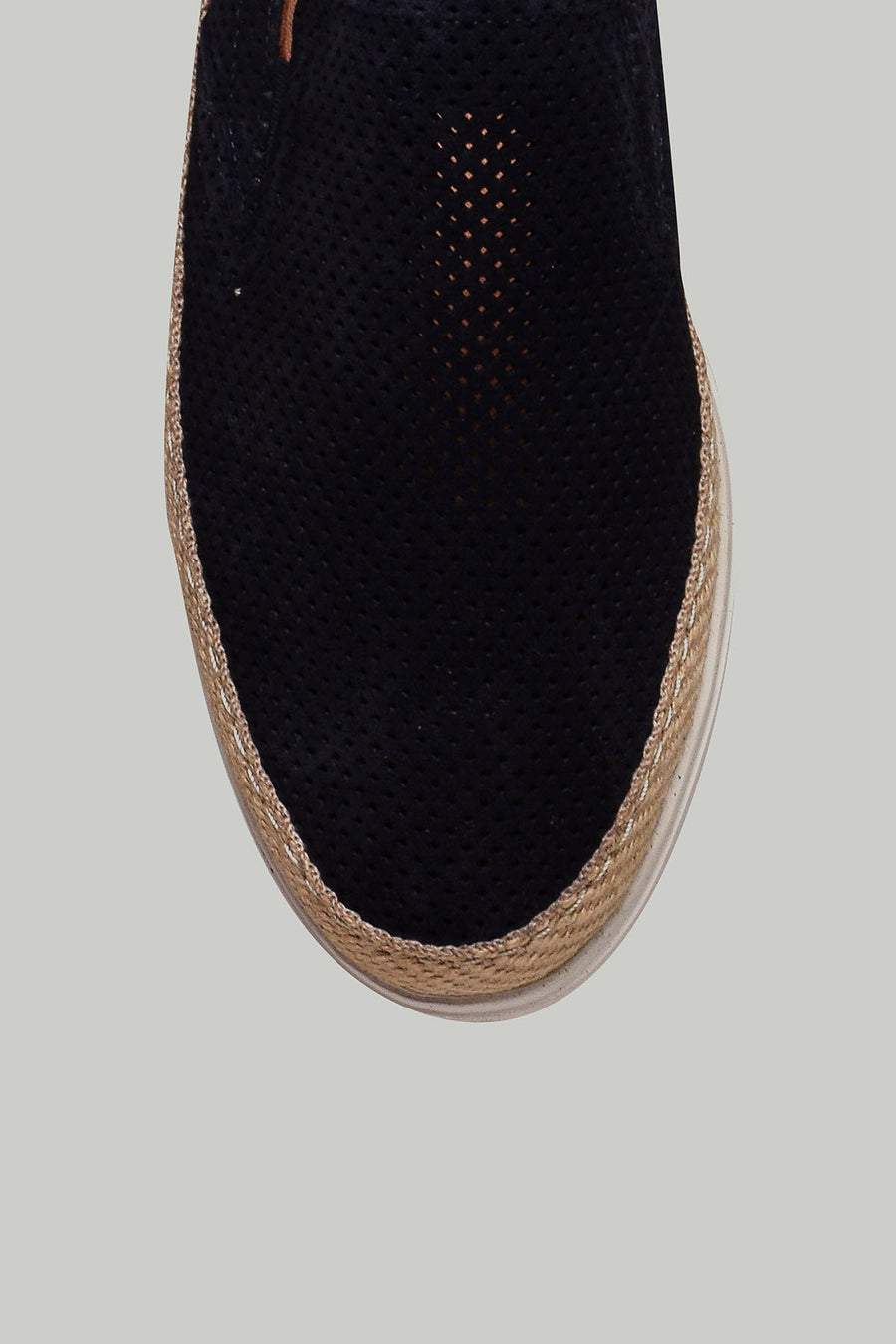 Navy Blue Suede Leather Men's Espadrille