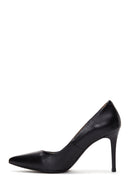 Women's Black Leather Stiletto | Derimod