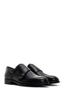 Men's Black Leather Monk Shoes | Derimod