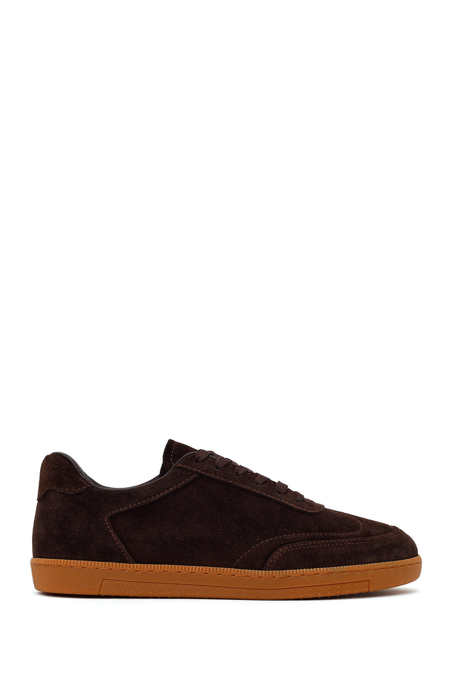 Erkek Kahverengi Bağcıklı Süet Deri Sneaker WM620008DS | Derimod