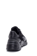 Kadın Siyah Deri Yüksek Taban Sneaker | Derimod