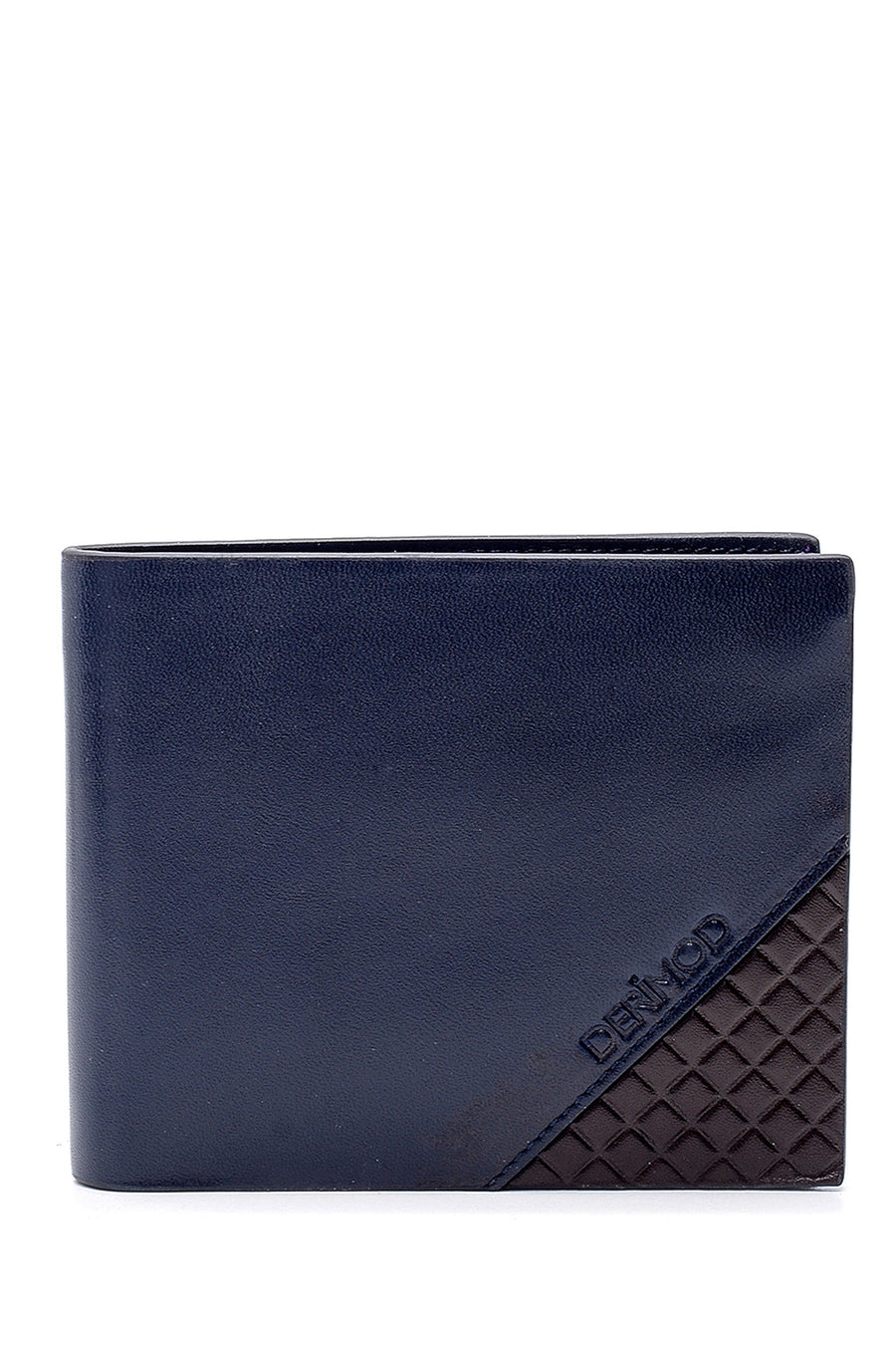 Men's Navy Blue Leather Wallet 000A2D309718 | Derimod
