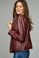 Linet Women's Leather Jacket | Derimod