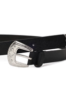 Unisex Black Leather Belt | Derimod