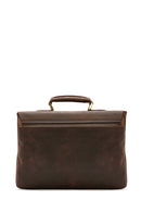 Men's Brown Leather Briefcase | Derimod