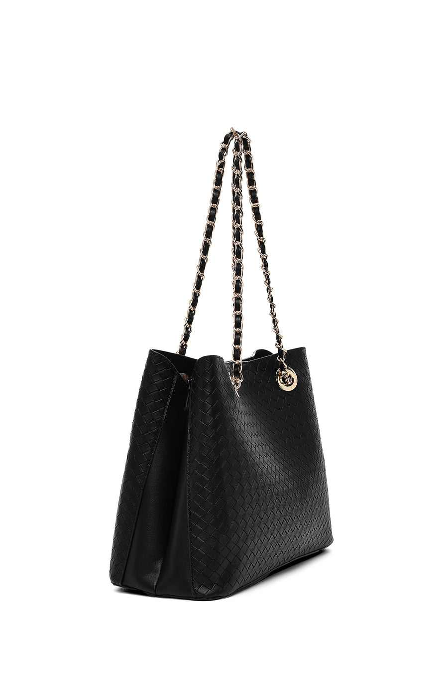 Women's Black Long Strap Printed Shoulder Bag