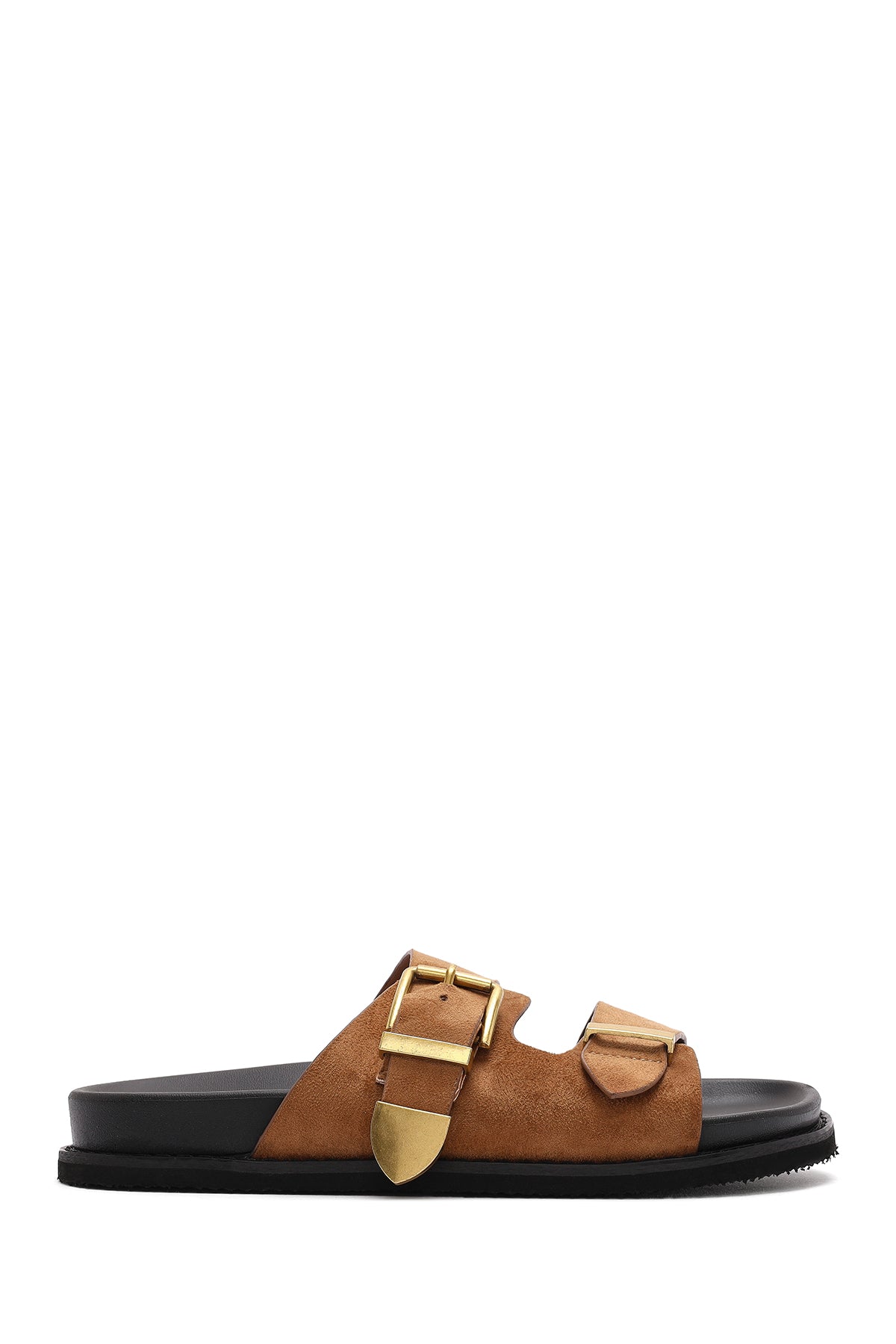 Kadın Taba Tokalı Süet Terlik