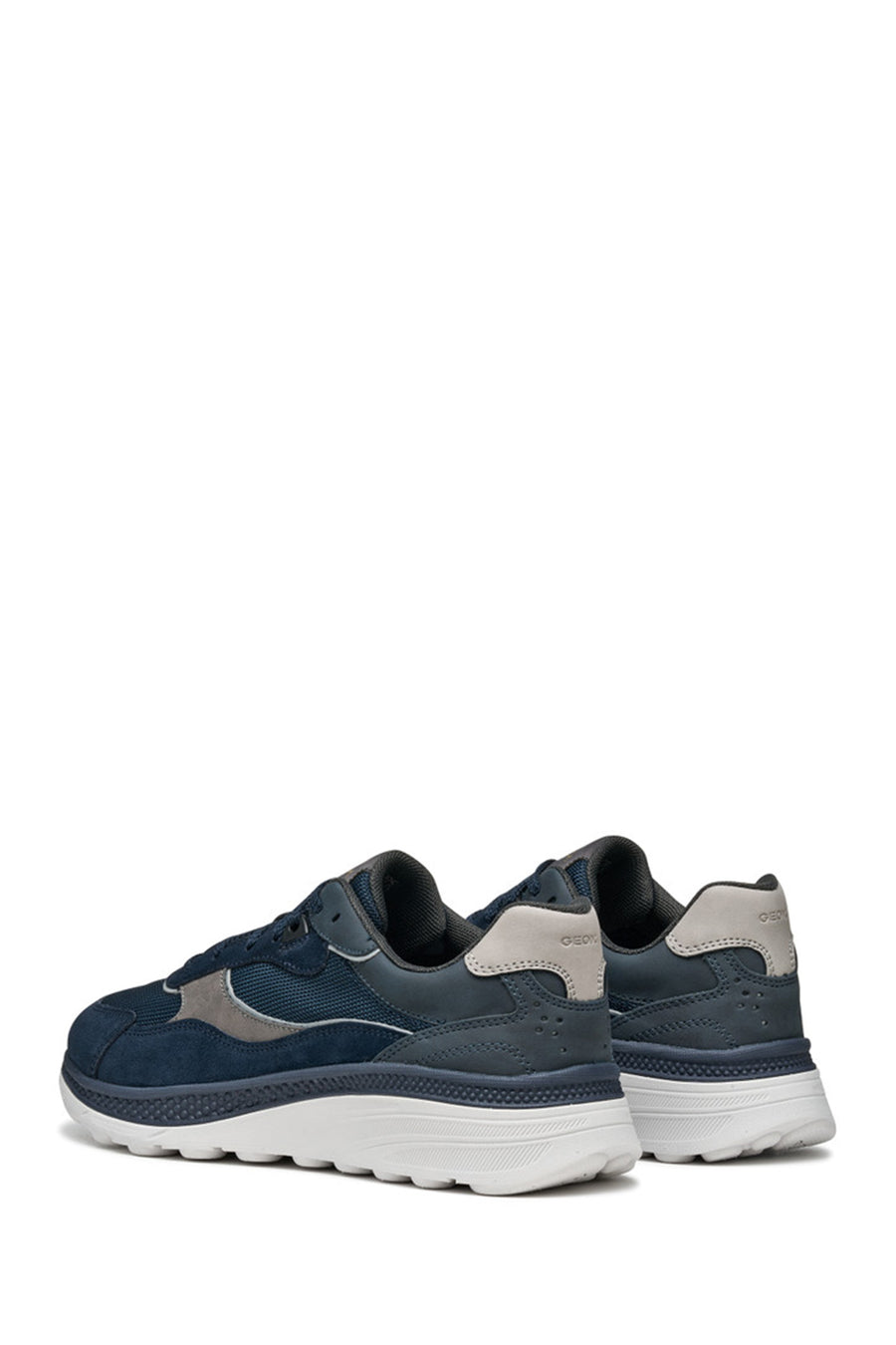 Geox Erkek Lacivert U Spherica Actif X1 A - Mes + Su Bağcıklı Süet Sneaker