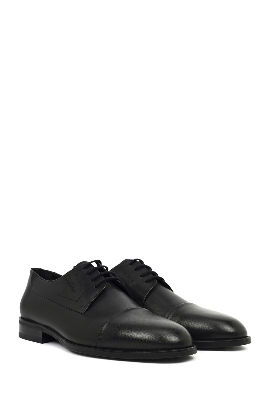 Men's Black Laced Leather Classic Shoes